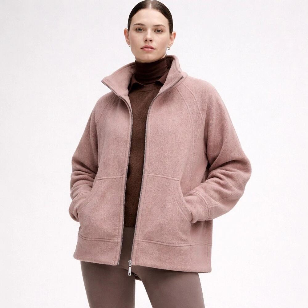 Lululemon Scuba Tumbled Fleece Funnel-Neck Full Zip Jacket Twilight Rose XL/XXL